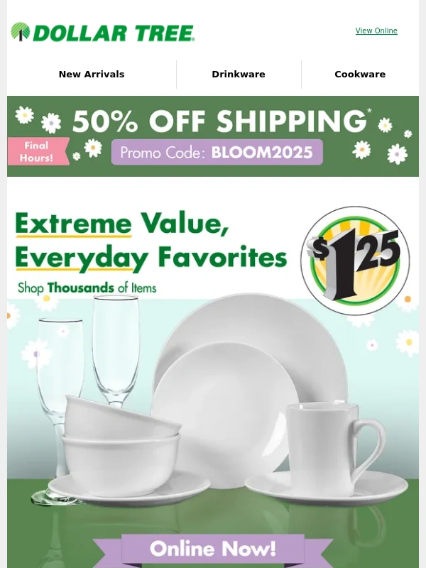 Dollar Tree - ‼️Mayday,Mayday 50% Off Shipping* Ends Soon