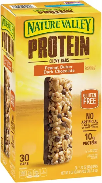 Nature Valley Peanut Butter Dark Chocolate Protein Chewy Bars
