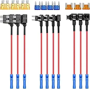 $6.40: 10-Pack Nilight 12V Car Add-a-Circuit Fuse Adapter with Standard and Mini TAP Profile (50040R) at Amazon