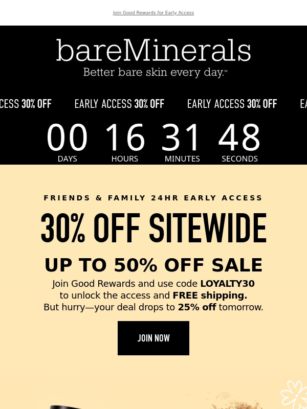 Bare Minerals - Unlock 30% OFF for 24HRs only ?