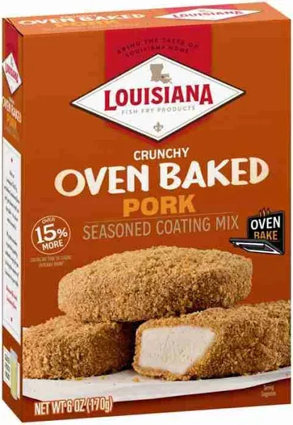 Louisiana Fish Fry Crunchy Bake Pork Seasoned Coating Mix