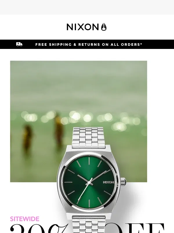 Nixon - 20% Off Sitewide Ends at Midnight ⌛