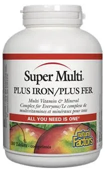 Natural Factors Super Multi Plus Iron Tablets