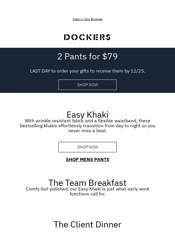 Dockers - Pant. Shirt. Sweater. Easy