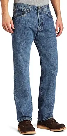 Levis 501 Original Fit Mens Jeans - Medium Stonewash