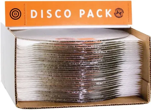 Bullseye Disco 30 Piece Pack 9" Clear Circles 90 Coe
