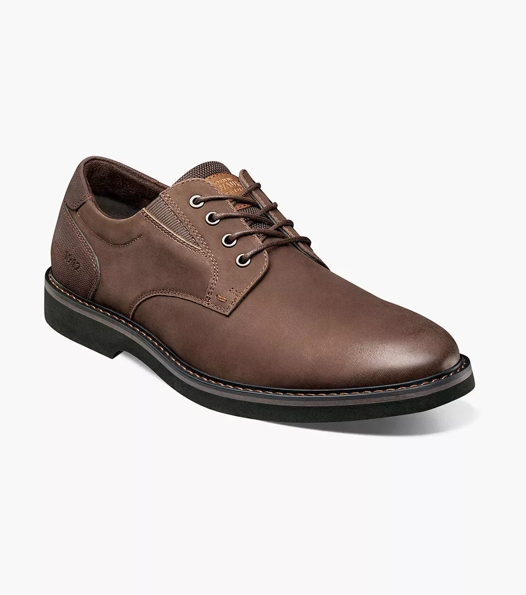 Nunn Bush Shoes Denali Waterproof Plain Toe Oxford Dark Brown Size 10.5