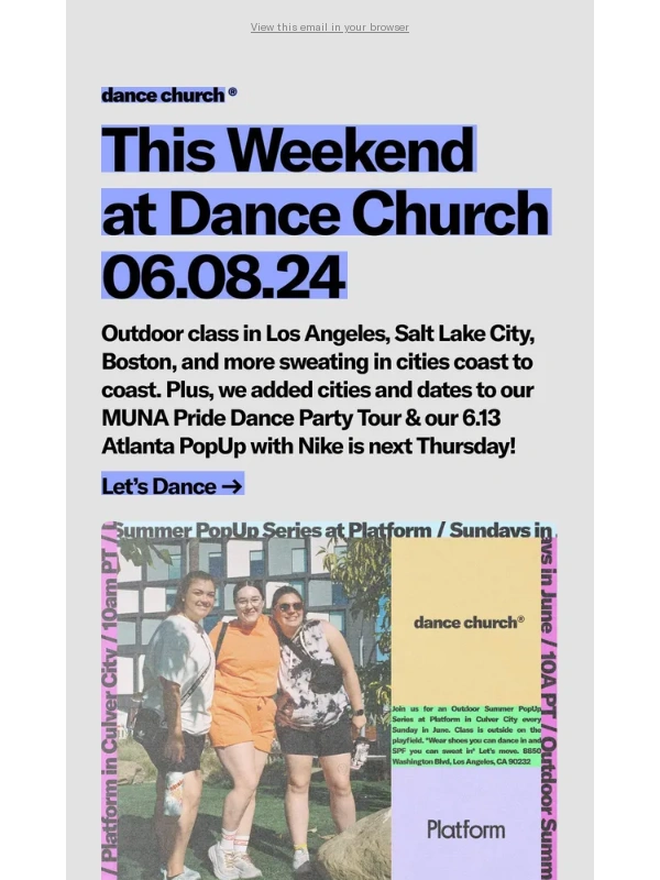 Spotify - Outdoor classes in LA ? Salt Lake City ? Nike PopUp ATL ?