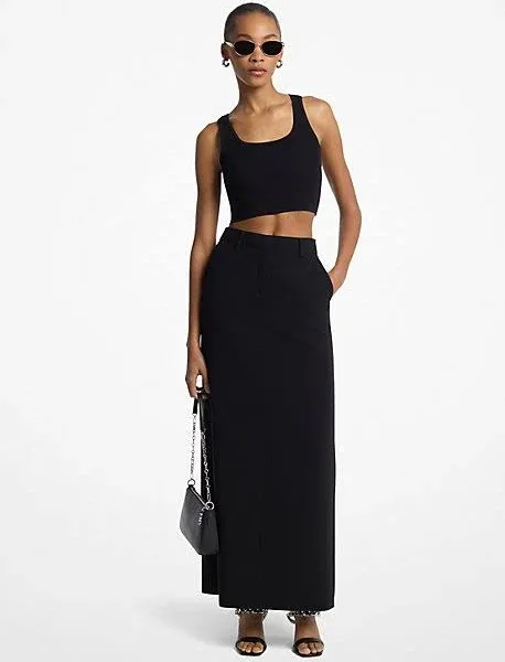 MICHAEL Michael Kors Textured Crepe Maxi Skirt