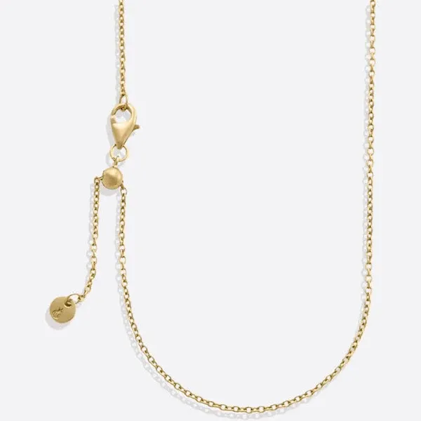 Italian Milano Sterling Silver Adjustable Chain Necklace 18k Gold over Sterling Silver / Inspirational Jewelry by Mint & Lily