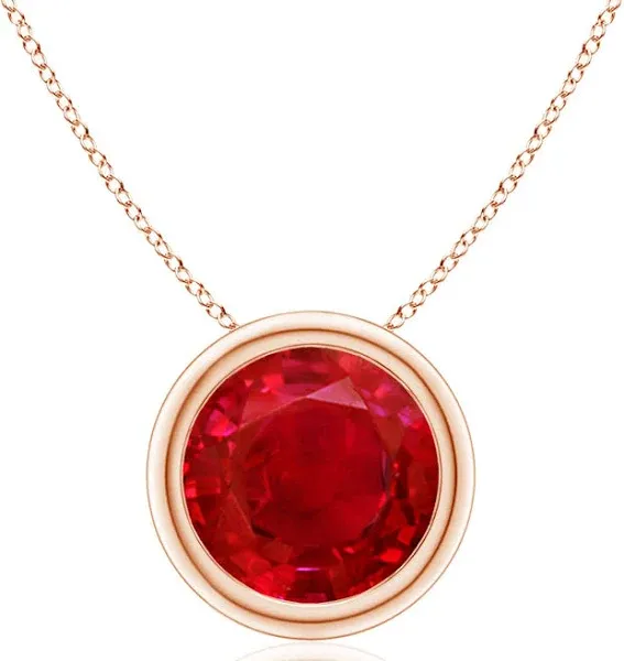 Bezel-Set Round Solitaire Pendant