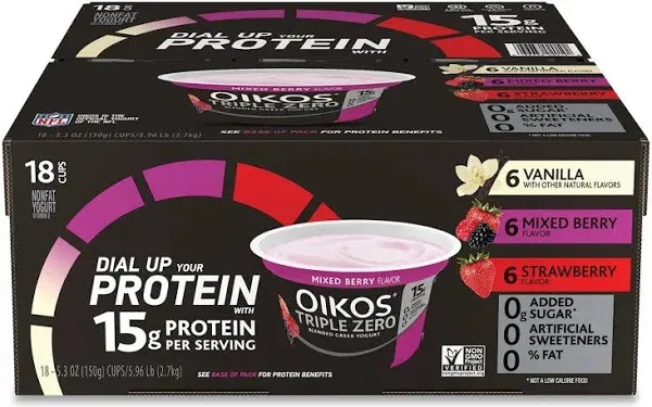 OIKOS Triple Zero Blended Greek Nonfat Yogurt