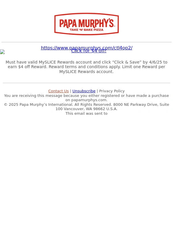 Papa Murphy's - ? You’re 1 Click Away From $4 Off! ?