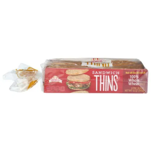 Oroweat 100% Whole Wheat Sandwich Thins
