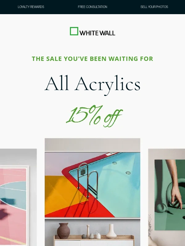 WhiteWall - It's Here! 15% Off All Acrylic Products