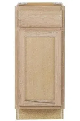 Project Source Natural Unfinished Oak Door Drawer Base Fully assembled Cabinet