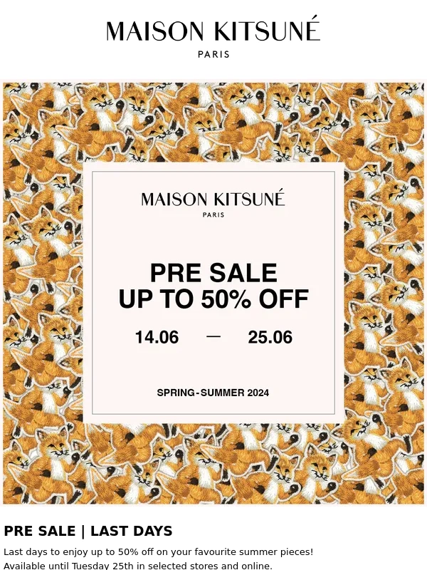 Maison Kitsune - Pre Sale | Last days