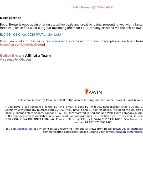 WeTransfer - Fwd: Bobbi Brown DE (20312): Bobbi Brown Q2 2025 Promotions