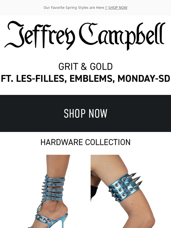 Jeffrey Campbell - Grit & Gold: NEW STYLES Added to our Hardware Collection ?