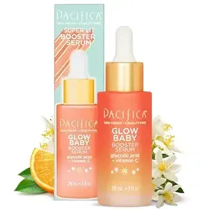 Pacifica Vitamin C Face Serum - Glow Baby Booster Facial Serum - Glycolic Acid Serum For Face - Dark Spot Corrector Anti Aging Brightening - Dermatologist Tested, Fragrance Free, Clean Skin Care Vegan