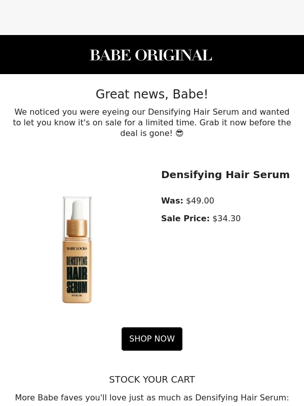 Babe Lash - Price Drop Alert ?