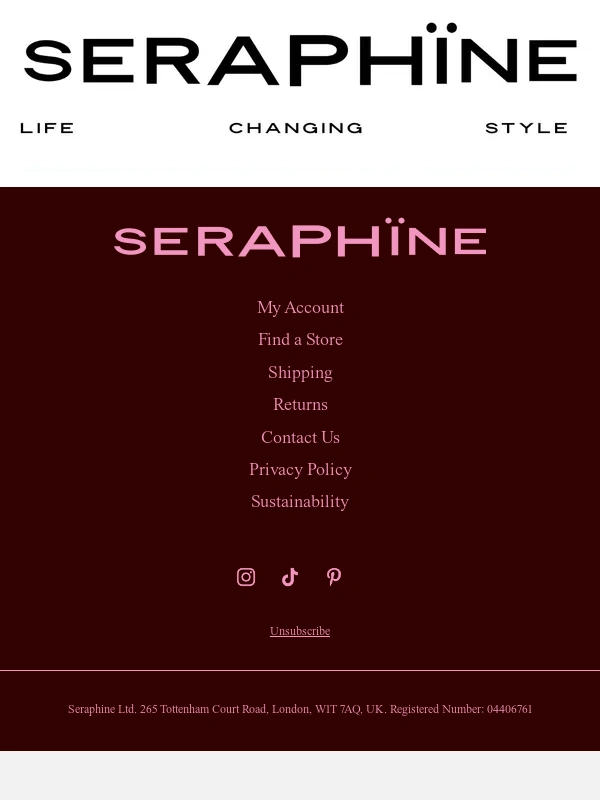 Seraphine - Take 20% off new summer styles