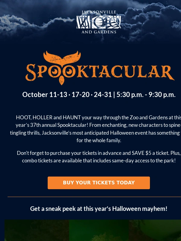 Jacksonville Zoo - ? Fall Fun and Frights: Join Us for Spooktacular!