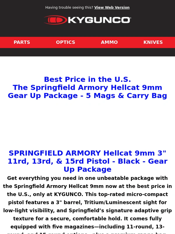 Kygunco - Springfield Armory Hellcat 9mm Gear Up Package ? 5 Mags & Bag! ?