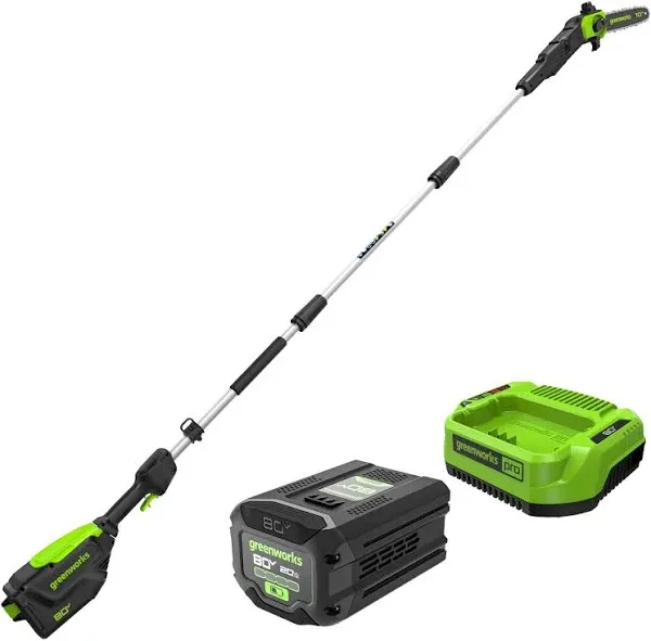Greenworks Tools 80V 10" Cordless Battery Pole Saw