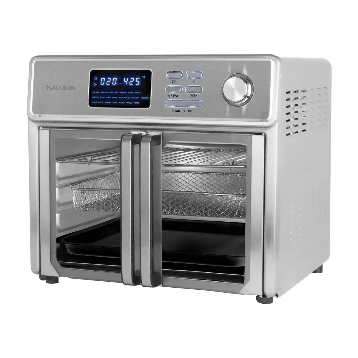 Kalorik MAXX 26 Quart Digital Air Fryer Oven with 5 Accessories and Quiet Mode