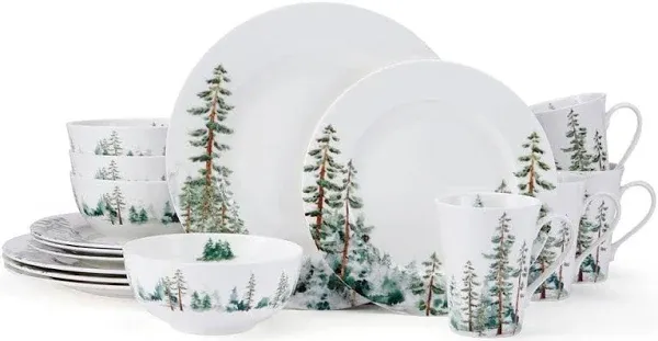 Mikasa Watercolor Forest 16-Piece Dinnerware Set
