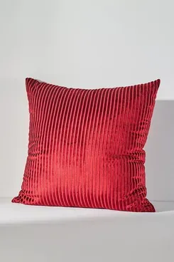 Anthropologie Fiora Ribbed Velvet Pillow