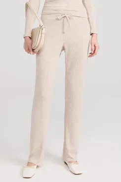 Perfectwhitetee Sweater Rib Straight Leg Pants