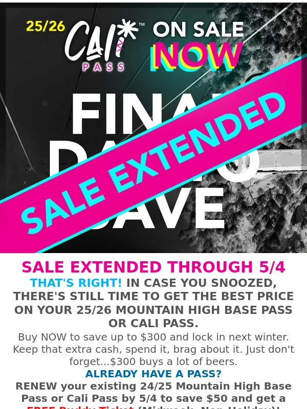 Mountain High - SALE EXTENDED‼️ BEST PRICE NOW THROUGH 5/4 ?