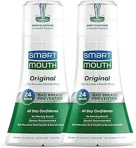 SmartMouth - Original Activated Mouthwash, 16 fl oz (2 Pack), Adult, Fresh Mint Flavor