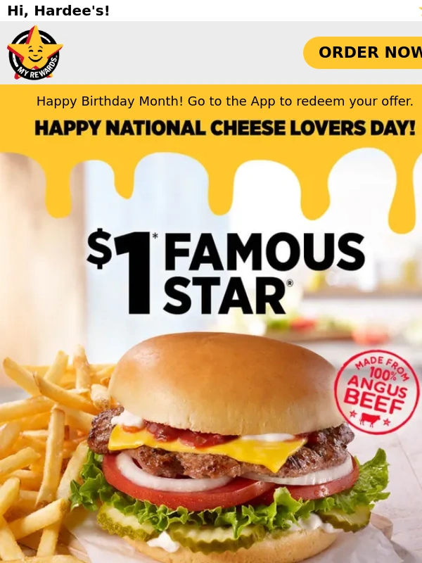 Hardees - Limited Time: $1 Famous Star® ?
