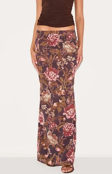 Floral Chiffon Maxi Skirt