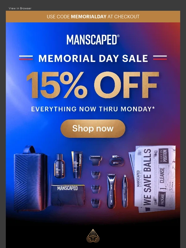 Manscaped - ⭐️ Memorial Day Sale starts NOW ⭐️ 15% OFF sitewide