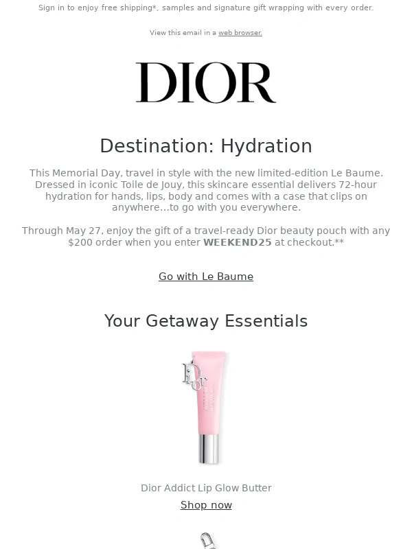 Dior - Weekend with Le Baume