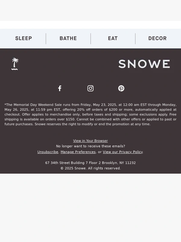 Snowe - 20% off for a limited time