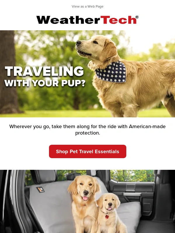WeatherTech - Traveling with Fido? ?