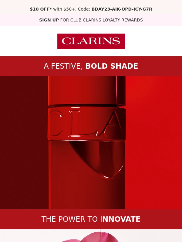 Clarins - ? 10th Anniversary Lip Oil. The Perfect Red
