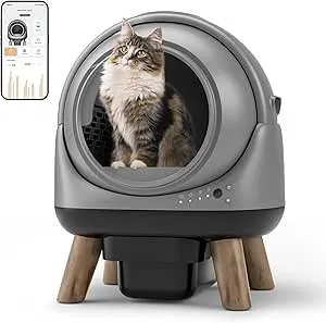 Self Cleaning Litter Box, ZHMZ G1 Automatic Cat Litter Box for Cats, Robot with Large Openning/Odor-Control/Dual Safety Protection