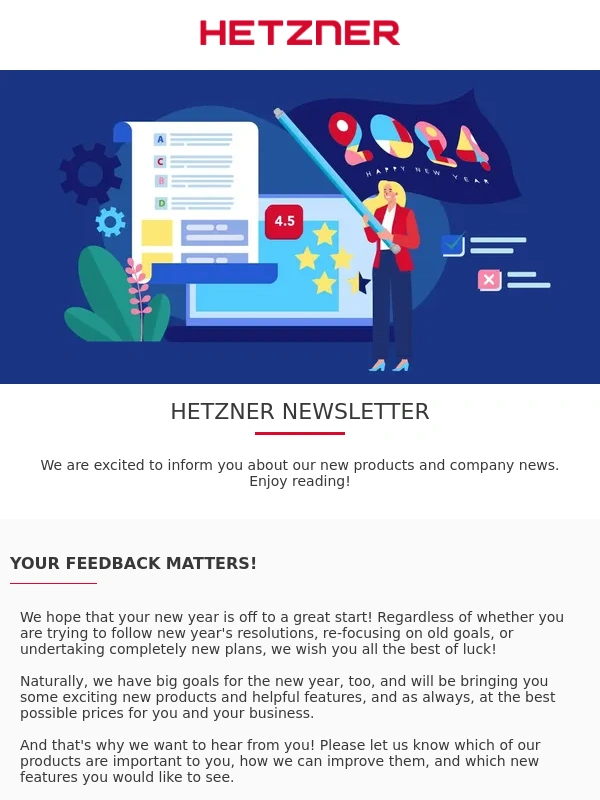 Hetzner - Exciting new products await you