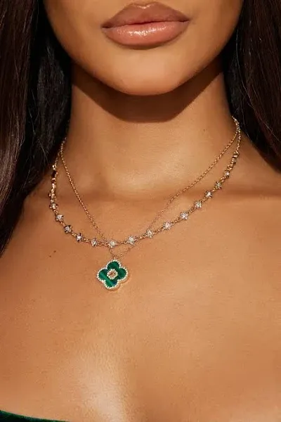 Fashion Nova Women's Best of Luck Necklace
