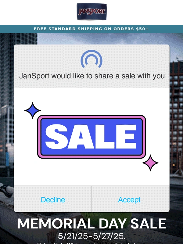 JanSport - Hi sunshine,hellooo savings