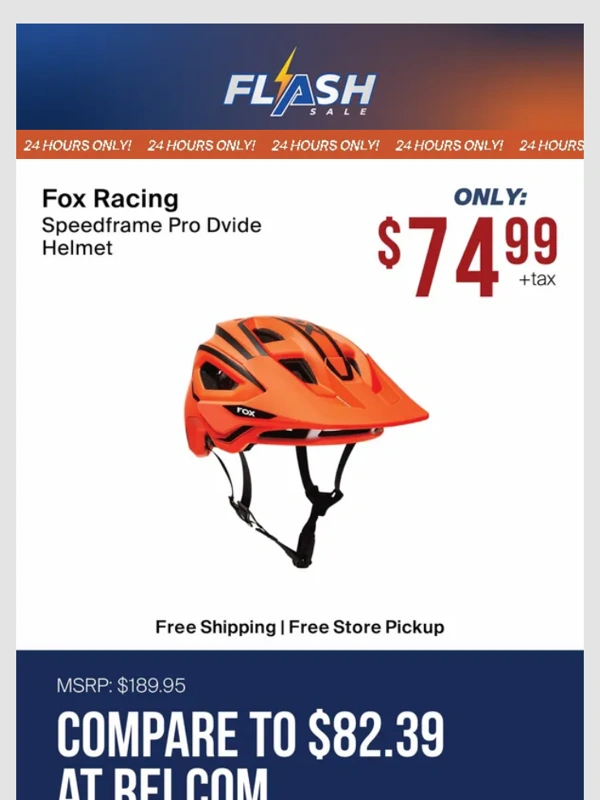 Als - ? 24 HOURS ONLY | FOX SPEEDFRAME PRO DVIDE HELMET | FLASH SALE