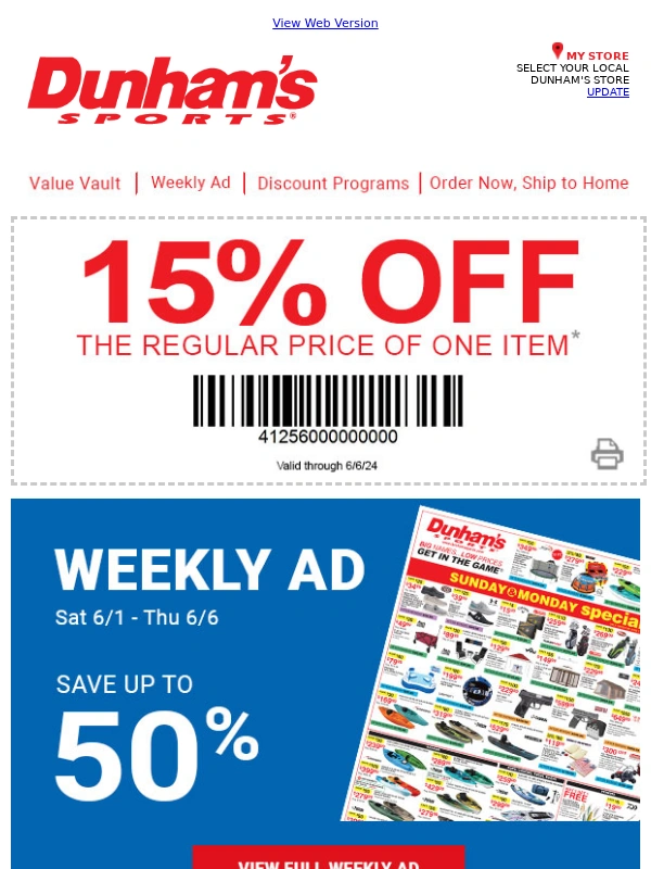 Dunhams Sports - Weekend Offers End Tonight!
