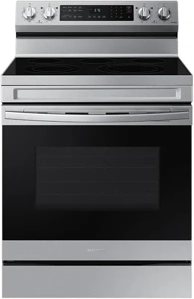 Samsung 6.3 Cu. ft. Smart Freestanding Electric Range with Air Fry NE63D6511SR/AA