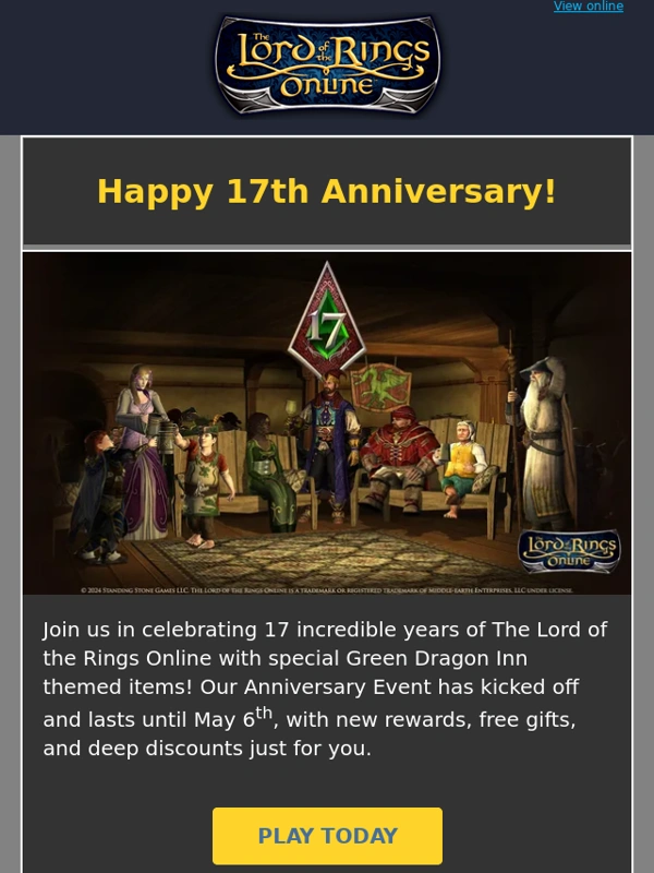Lotro - ? LOTROs 17th Anniversary Has Arrived!